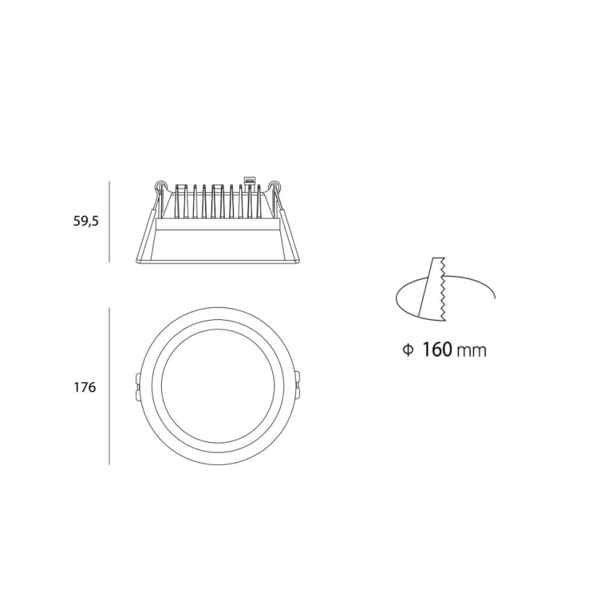 LED2 - LED Koupelnové podhledové svítidlo ZETA LED/25W/230V 3000K IP44