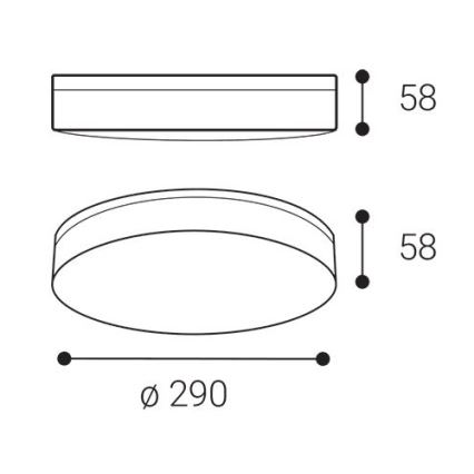 LED2 - LED Koupelnové stropní svítidlo YPSO LED/22W/230V 3000/4000K IP54 pr. 29 cm bílá