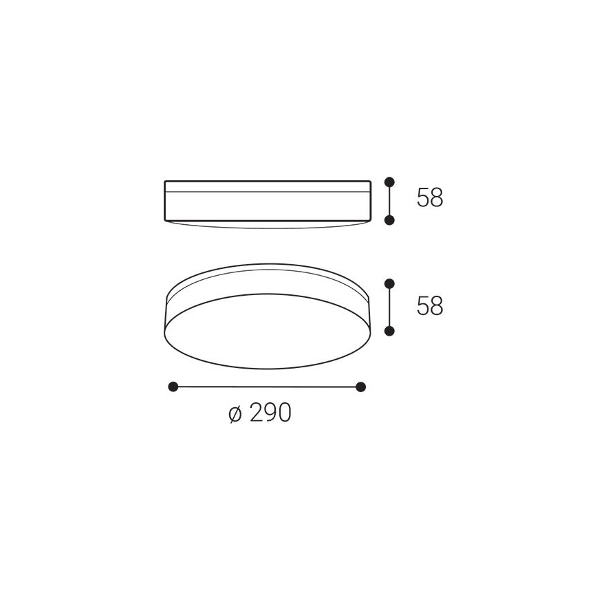 LED2 - LED Koupelnové stropní svítidlo YPSO LED/22W/230V 3000/4000K IP54 pr. 29 cm bílá
