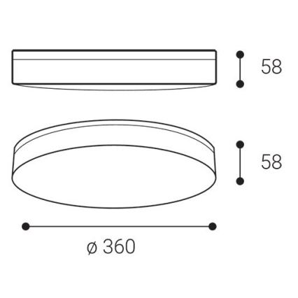 LED2 - LED Koupelnové stropní svítidlo YPSO LED/30W/230V 3000/4000K IP54 pr. 36 cm bílá