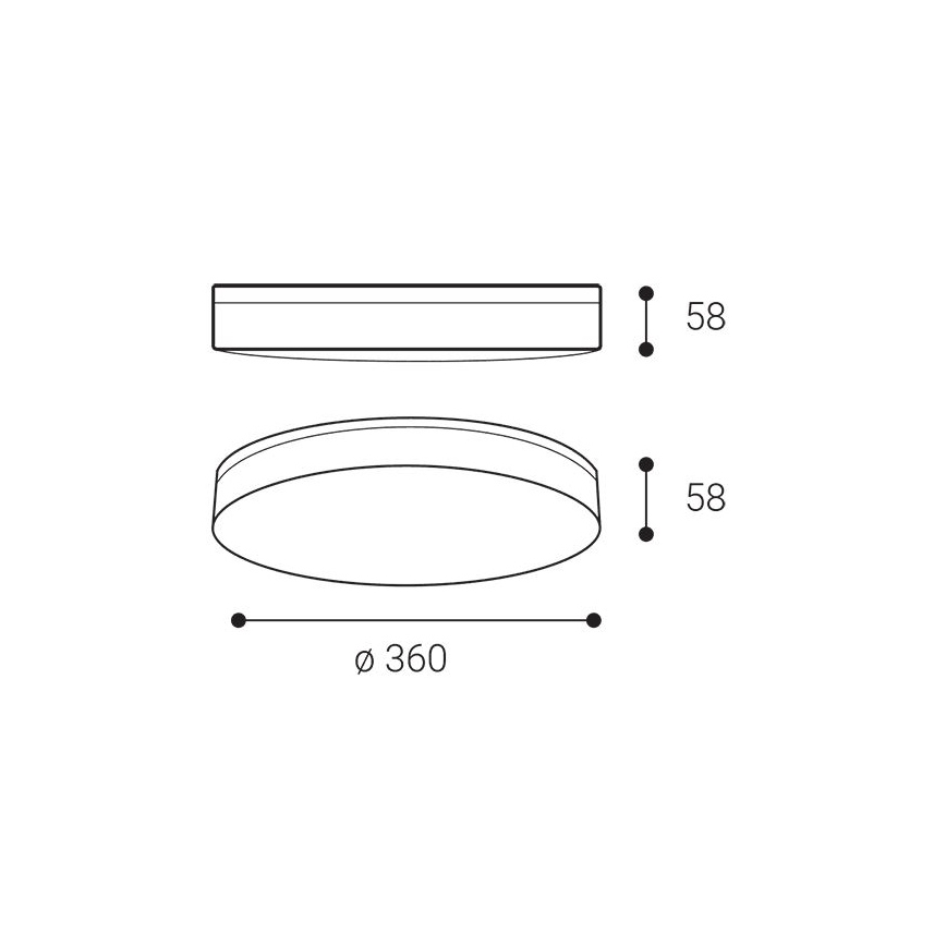 LED2 - LED Koupelnové stropní svítidlo YPSO LED/30W/230V 3000/4000K IP54 pr. 36 cm bílá