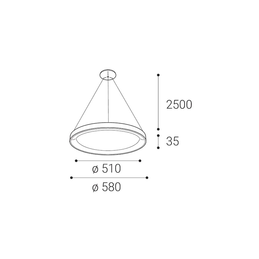 LED2 - LED Lustr na lanku BELLA LED/48W/230V 3000K/4000K hnědá