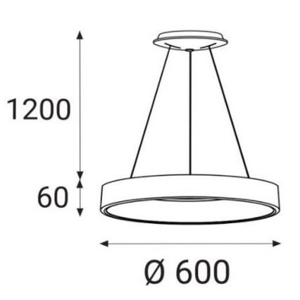 LED2 - LED Lustr na lanku BELLA LED/50W/230V 3000/4000K bílá