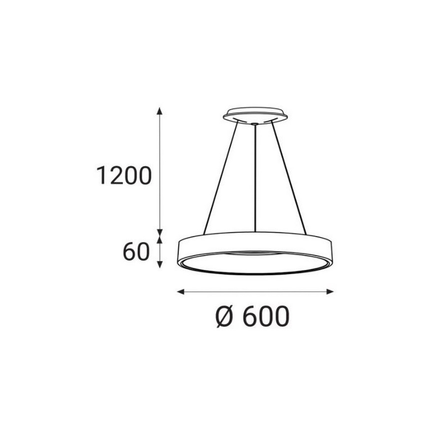 LED2 - LED Lustr na lanku BELLA LED/50W/230V 3000/4000K černá