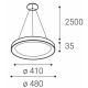 LED2 - LED Lustr na lanku BELLA SLIM LED/38W/230V 3000/4000K bílá
