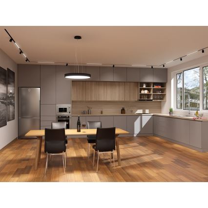 LED2 - LED Lustr na lanku MONO SLIM LED/30W/230V 3000K/4000K pr. 40 cm černá