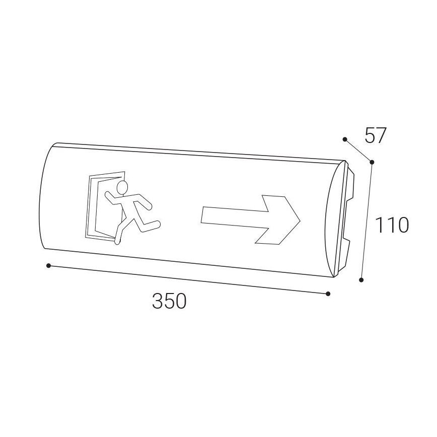 LED2 - LED Nouzové svítidlo SAFE ON LED/3W/3,6V 6000K IP65