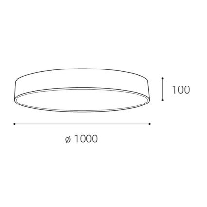 LED2 - LED Stmívatelné stropní svítidlo MONO LED/153W/230V 3000K/4000K černá