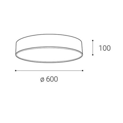 LED2 - LED Stmívatelné stropní svítidlo MONO LED/60W/230V 3000K/4000K bílá