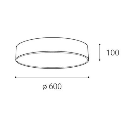 LED2 - LED Stmívatelné stropní svítidlo MONO LED/60W/230V 3000K/4000K černá