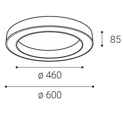 LED2 - LED Stmívatelné stropní svítidlo SATURN LED/50W/230V 3000K/4000K bílá