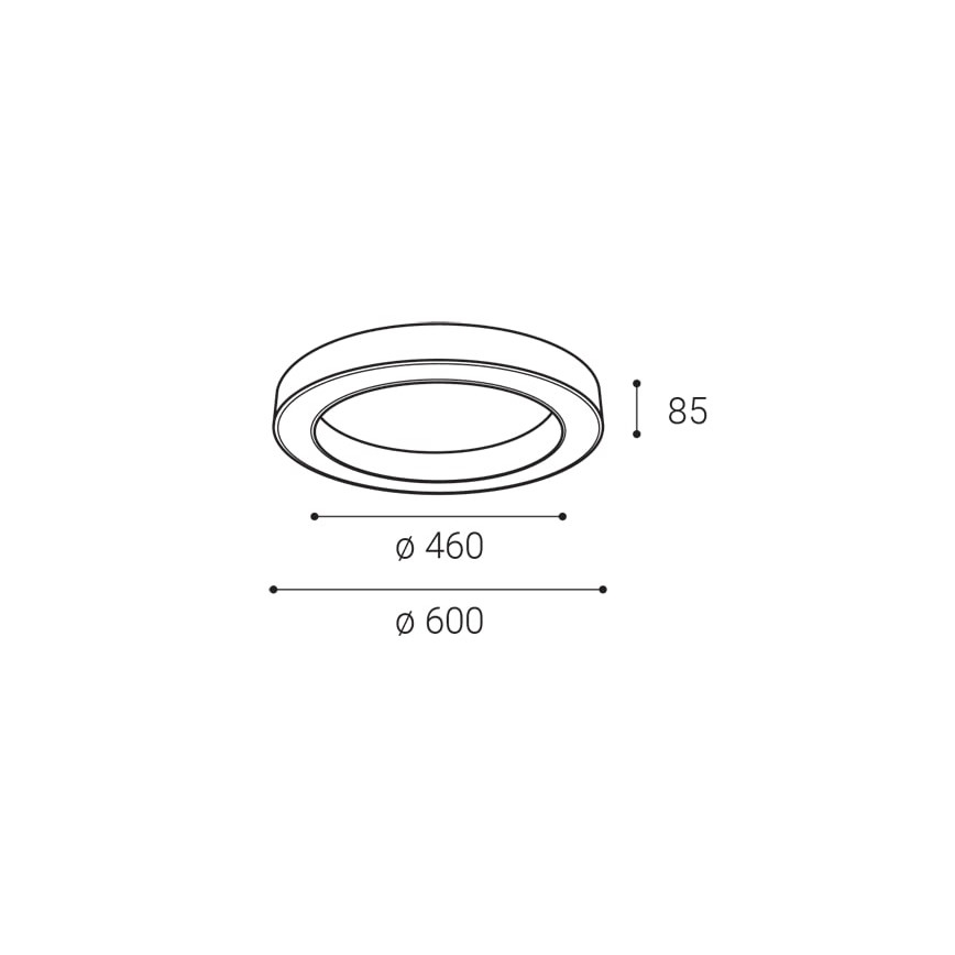 LED2 - LED Stmívatelné stropní svítidlo SATURN LED/50W/230V 3000K/4000K černá