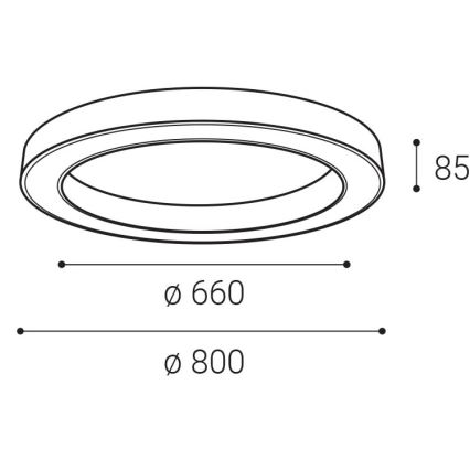 LED2 - LED Stmívatelné stropní svítidlo SATURN LED/60W/230V 3000K/4000K bílá