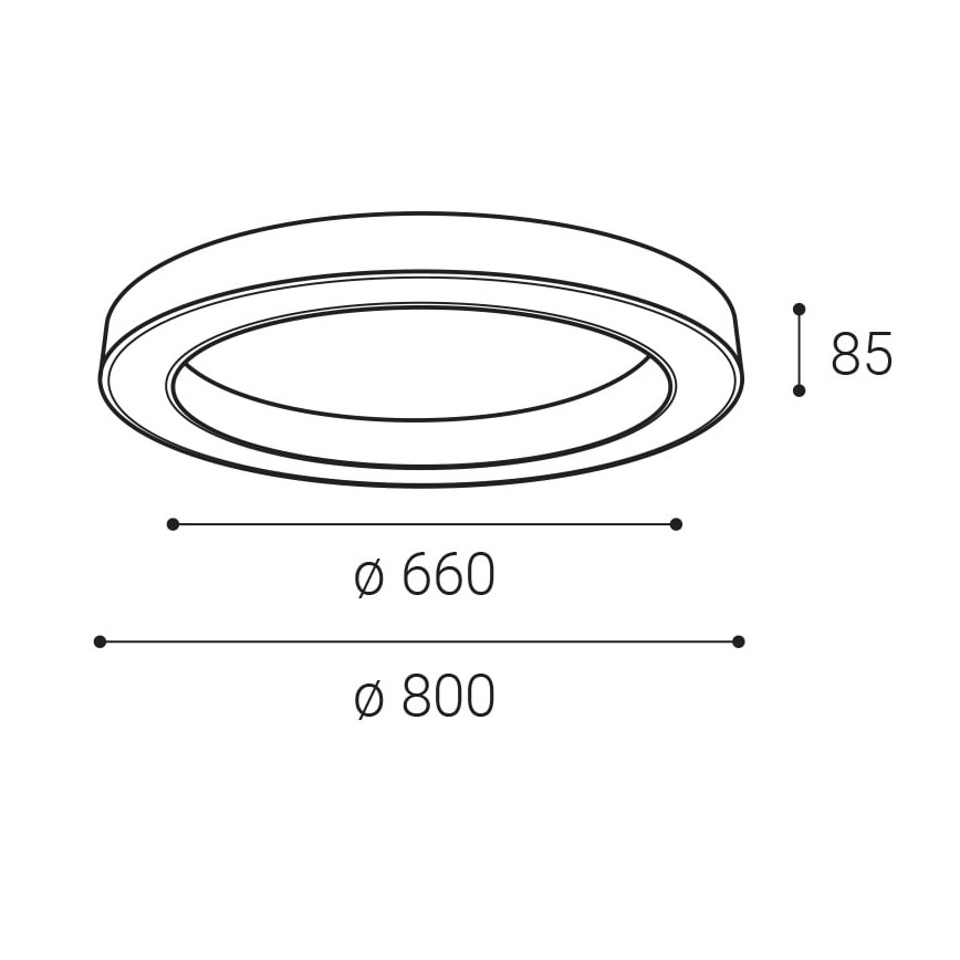 LED2 - LED Stmívatelné stropní svítidlo SATURN LED/60W/230V 3000K/4000K černá