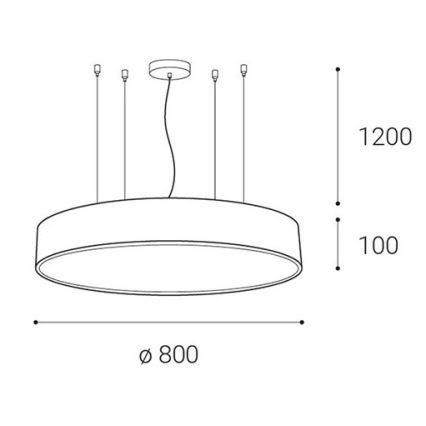 LED2 - LED Stmívatelný lustr na lanku MONO LED/100W/230V 3000K/4000K černá