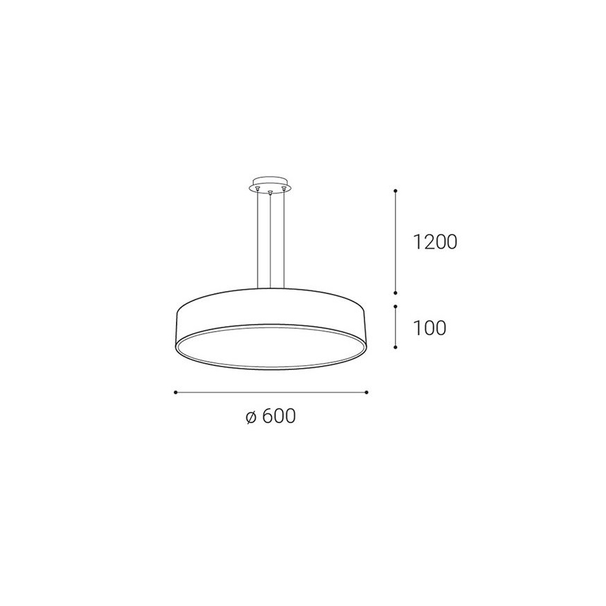 LED2 - LED Stmívatelný lustr na lanku MONO LED/60W/230V 3000K/4000K bílá