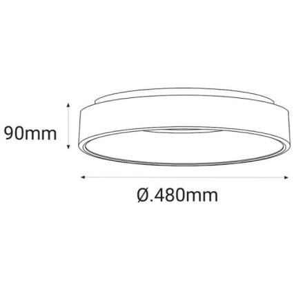 LED2 - LED Stropní svítidlo BELLA LED/40W/230V 3000/4000K bílá