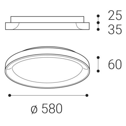 LED2 - LED Stropní svítidlo BELLA LED/48W/230V 3000K/4000K černá