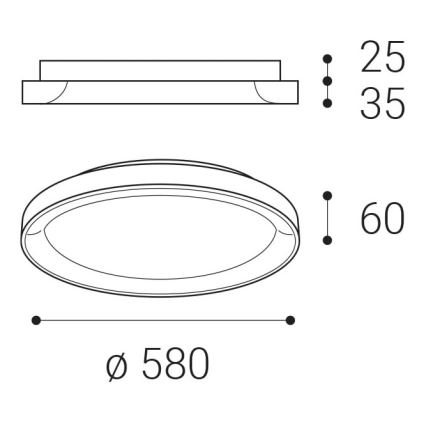 LED2 - LED Stropní svítidlo BELLA LED/48W/230V 3000K/4000K hnědá