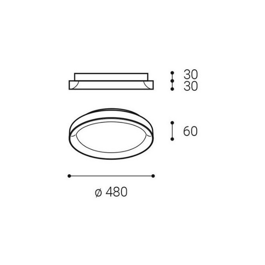 LED2 - LED Stropní svítidlo BELLA SLIM LED/38W/230V 3000/4000K bílá
