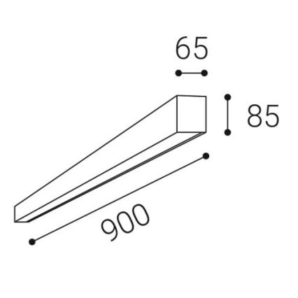 LED2 - LED Stropní svítidlo LINO LED/24W/230V 3000/3500/4000K 90 cm bílá