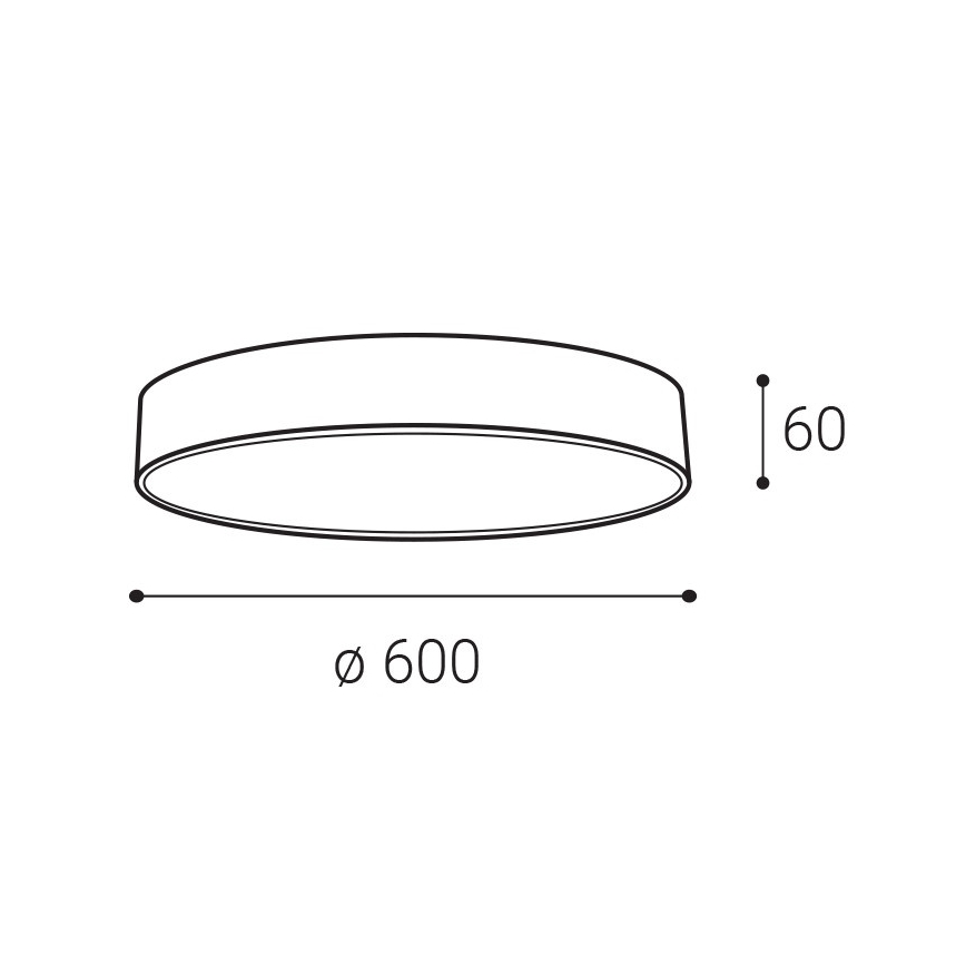LED2 - LED Stropní svítidlo MONO SLIM LED/60W/230V 3000K/4000K pr. 60 cm bílá
