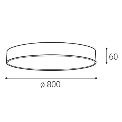 LED2 - LED Stropní svítidlo MONO SLIM LED/80W/230V 3000K/4000K pr. 80 cm bílá