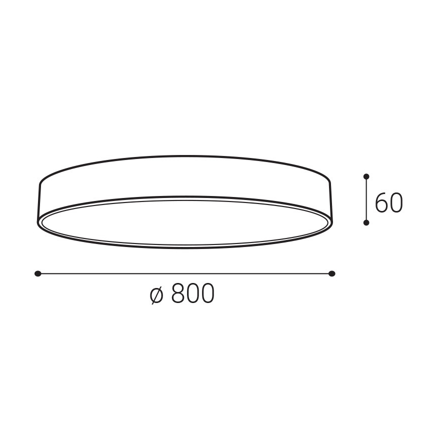 LED2 - LED Stropní svítidlo MONO SLIM LED/80W/230V 3000K/4000K pr. 80 cm bílá