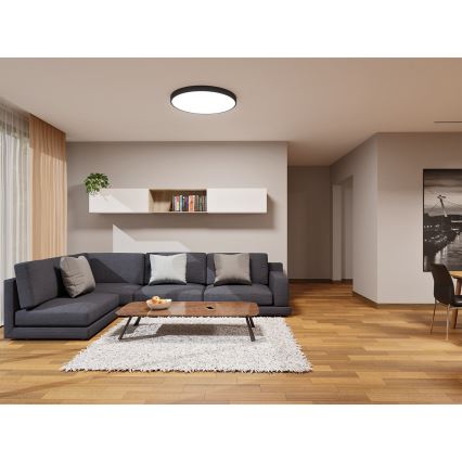 LED2 - LED Stropní svítidlo MONO SLIM LED/80W/230V 3000K/4000K pr. 80 cm černá