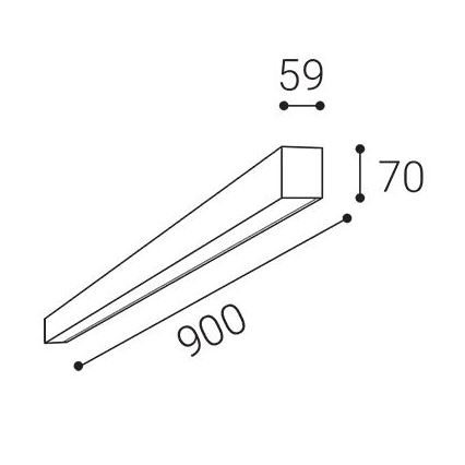 LED2 - LED Stropní svítidlo NOLI LED/30W/230V 3000/3500/4000K 90 cm černá