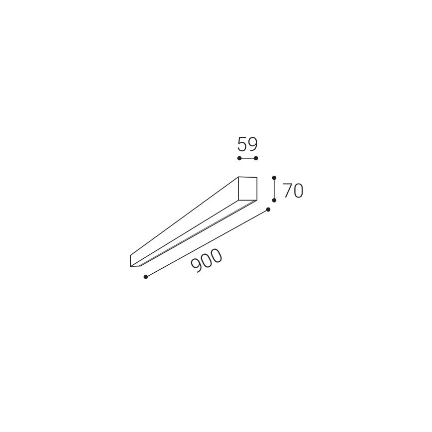 LED2 - LED Stropní svítidlo NOLI LED/30W/230V 3000/3500/4000K 90 cm černá