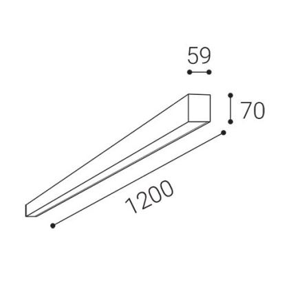 LED2 - LED Stropní svítidlo NOLI LED/40W/230V 3000/3500/4000K 120 cm černá
