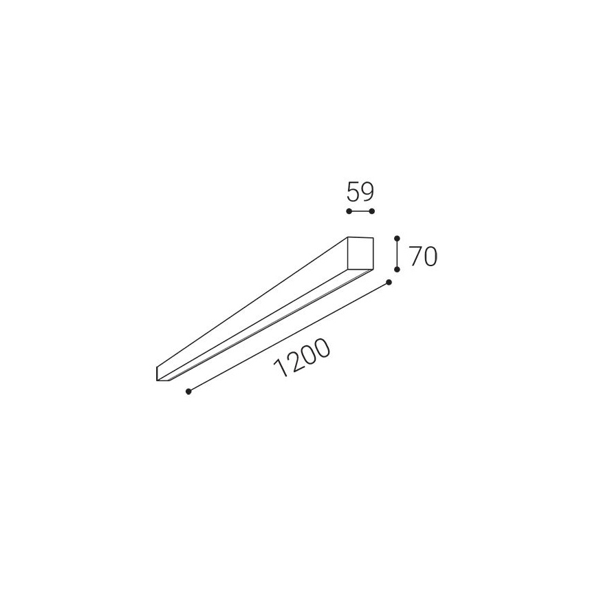 LED2 - LED Stropní svítidlo NOLI LED/40W/230V 3000/3500/4000K 120 cm černá