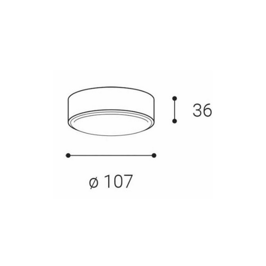 LED2 - LED Stropní svítidlo ROLO LED/6W/230V IP65 antracit