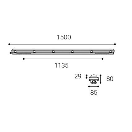 LED2 - LED Technické svítidlo DUSTER LED/52W/230V IP66