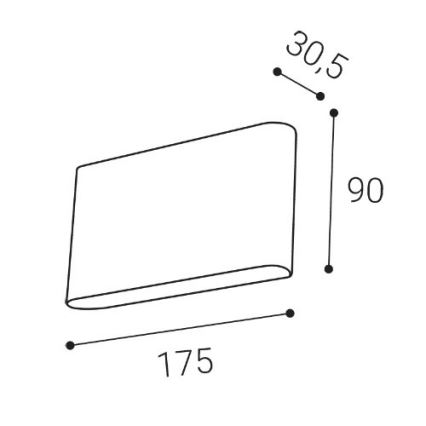 LED2 - LED Venkovní nástěnné svítidlo FLAT 2xLED/5W/230V IP65 3000K/4000K/5700K černá