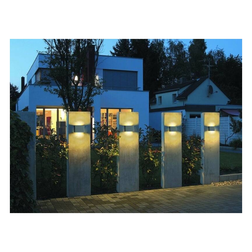 LED2 - LED Venkovní nástěnné svítidlo FLAT 2xLED/5W/230V IP65