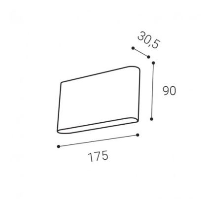 LED2 - LED Venkovní nástěnné svítidlo FLAT 2xLED/5W/230V IP65