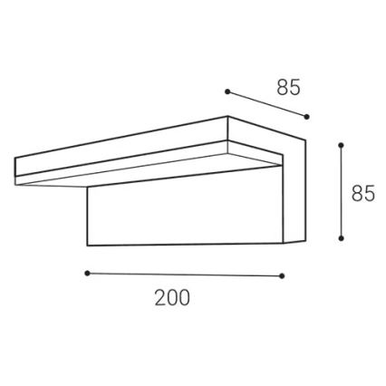 LED2 - LED Venkovní nástěnné svítidlo HUGO LED/9W/230V IP54 3000K/4000K