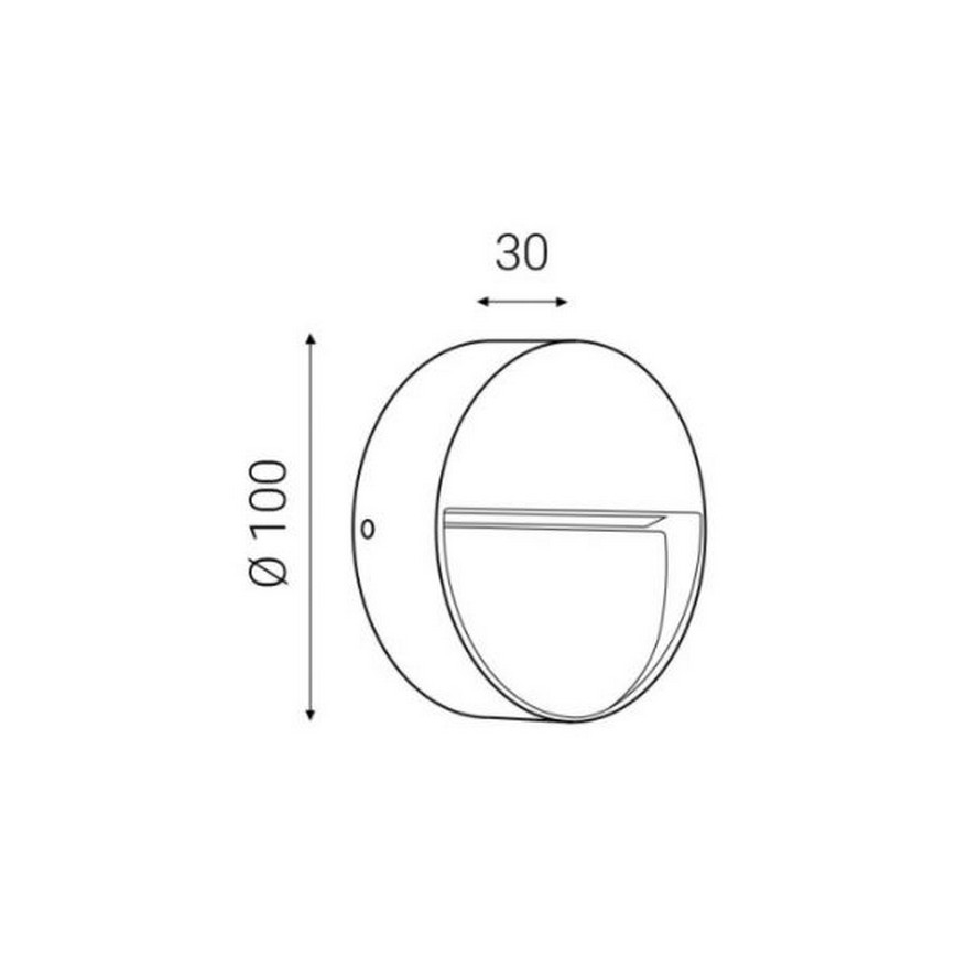 LED2 - LED Venkovní nástěnné svítidlo STEP ON LED/3W/230V IP54