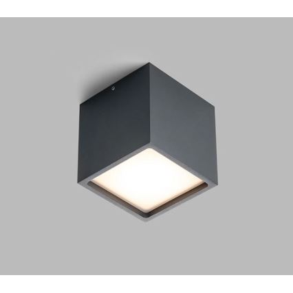 LED2 - LED Venkovní stropní svítidlo CUBE LED/12W/230V antracit IP54