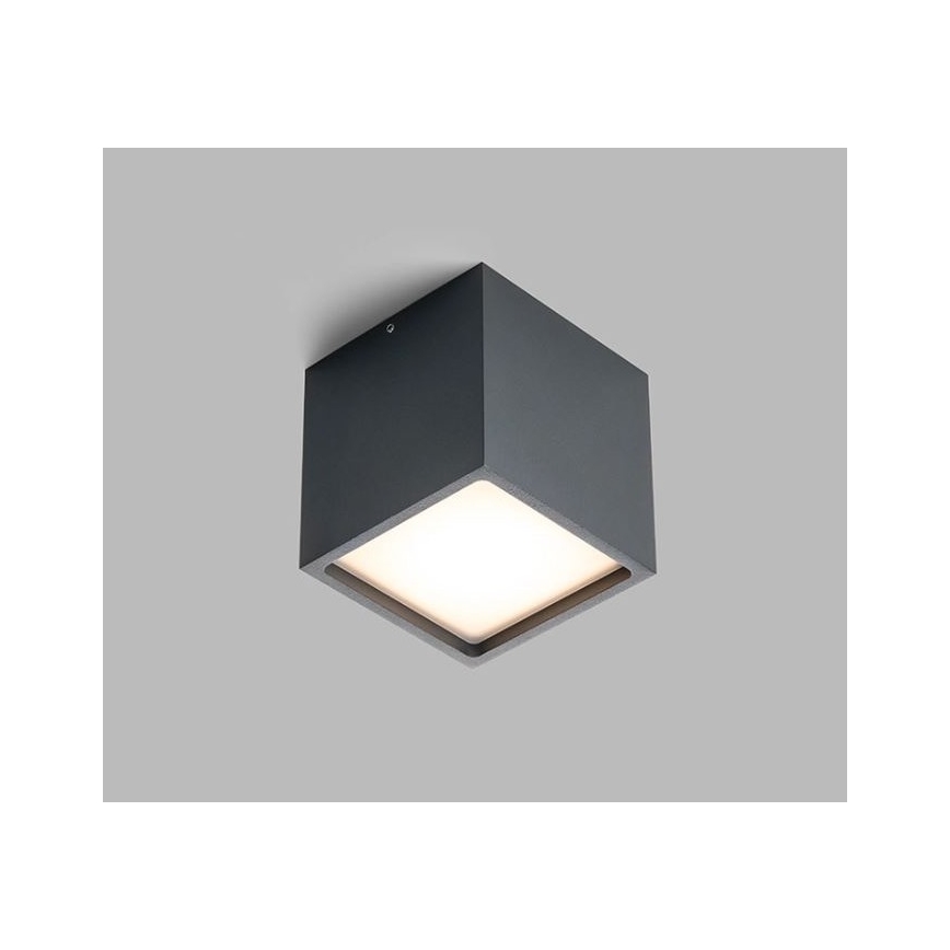 LED2 - LED Venkovní stropní svítidlo CUBE LED/12W/230V antracit IP54