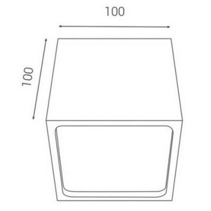 LED2 - LED Venkovní stropní svítidlo CUBE LED/12W/230V antracit IP54