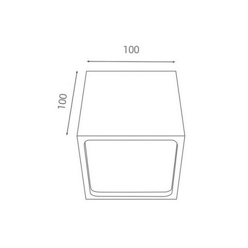 LED2 - LED Venkovní stropní svítidlo CUBE LED/12W/230V antracit IP54