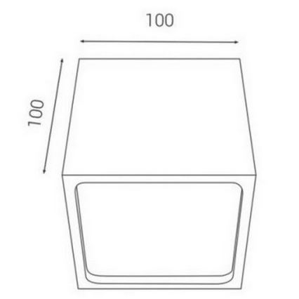 LED2 - LED Venkovní stropní svítidlo CUBE LED/12W/230V bílá IP54