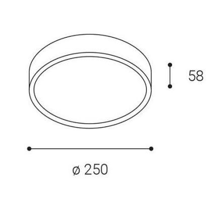 LED2 - LED Venkovní stropní svítidlo MIRA LED/18W/230V IP65 černá