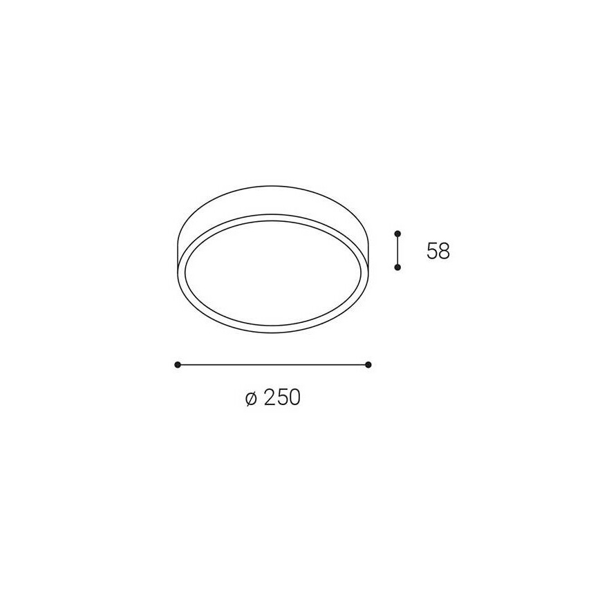LED2 - LED Venkovní stropní svítidlo MIRA LED/18W/230V IP65 černá