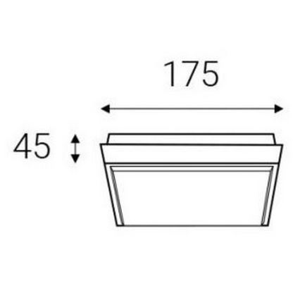 LED2 - LED Venkovní stropní svítidlo QUADO LED/10W/230V antracit IP54