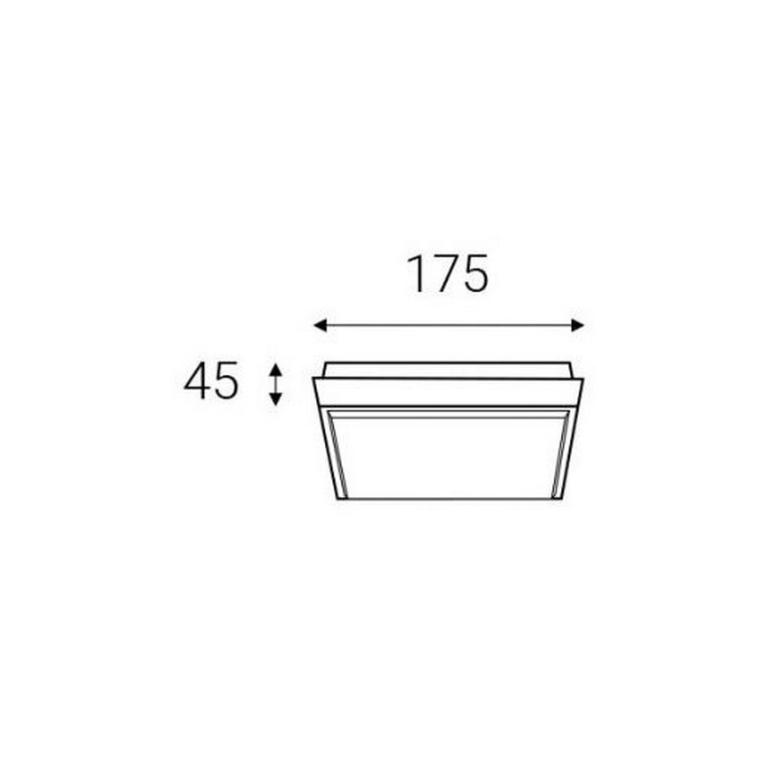 LED2 - LED Venkovní stropní svítidlo QUADO LED/10W/230V antracit IP54