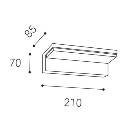 LED2 - LED Venkovní nástěnné svítidlo se senzorem HUGO LED/9W/230V IP54 3000K/4000K